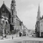 Old photo postcard of High East Street, Dorchester, Dorset, England
