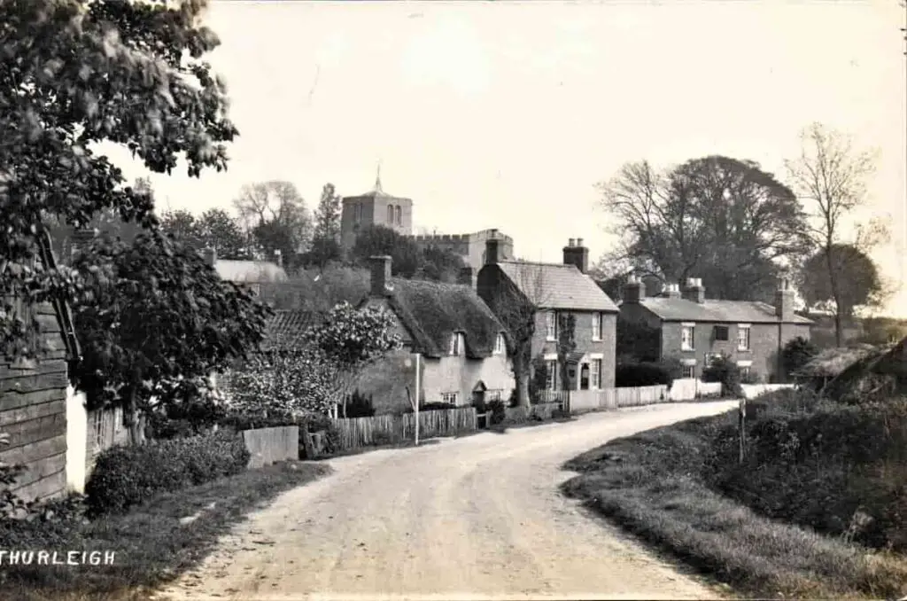 Old photo postcard of Thurleigh in Bedfordshire, England, from 1930