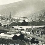 Old photo postcard of the Cold Strip Mill at Ebbw Vale, in Wales (now the Blaenau Gwent area)