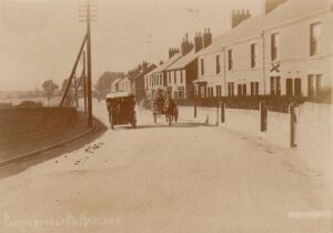 Vintage postcard of Chesterfield Road, Hasland, now a suburb of Chesterfield, Derbyshire, England