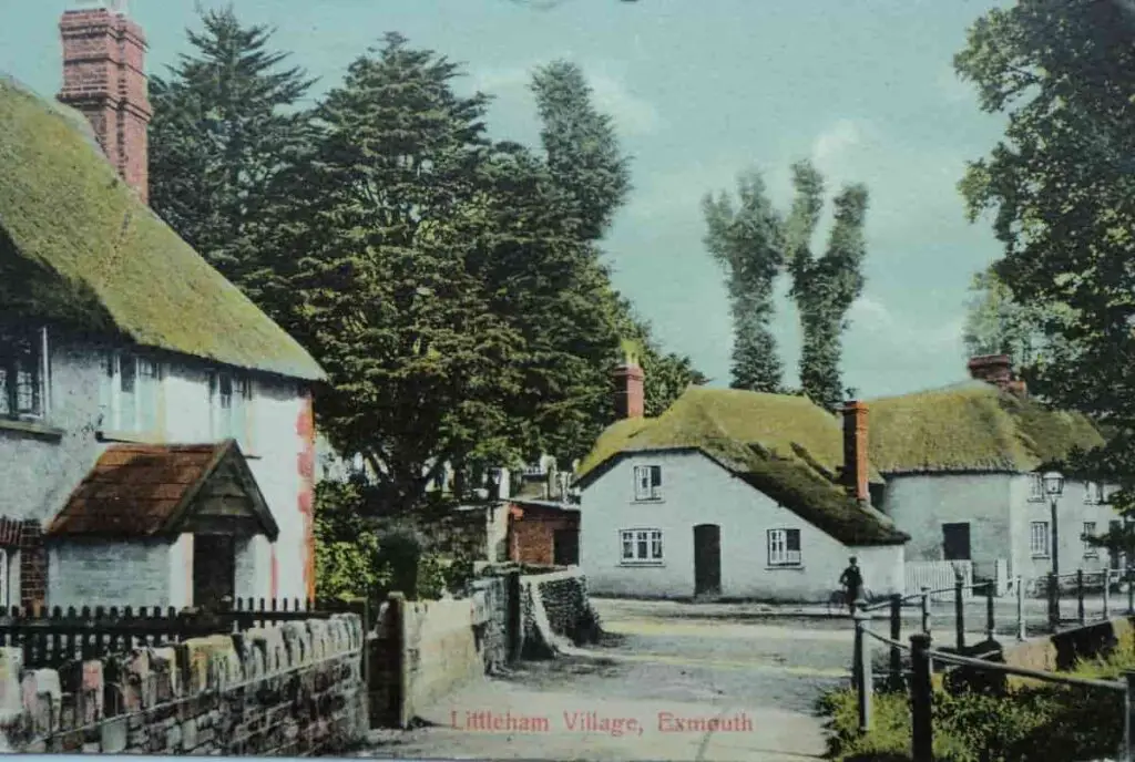 Vintage postcard of the Devonshire village of Littleham, circa 1904