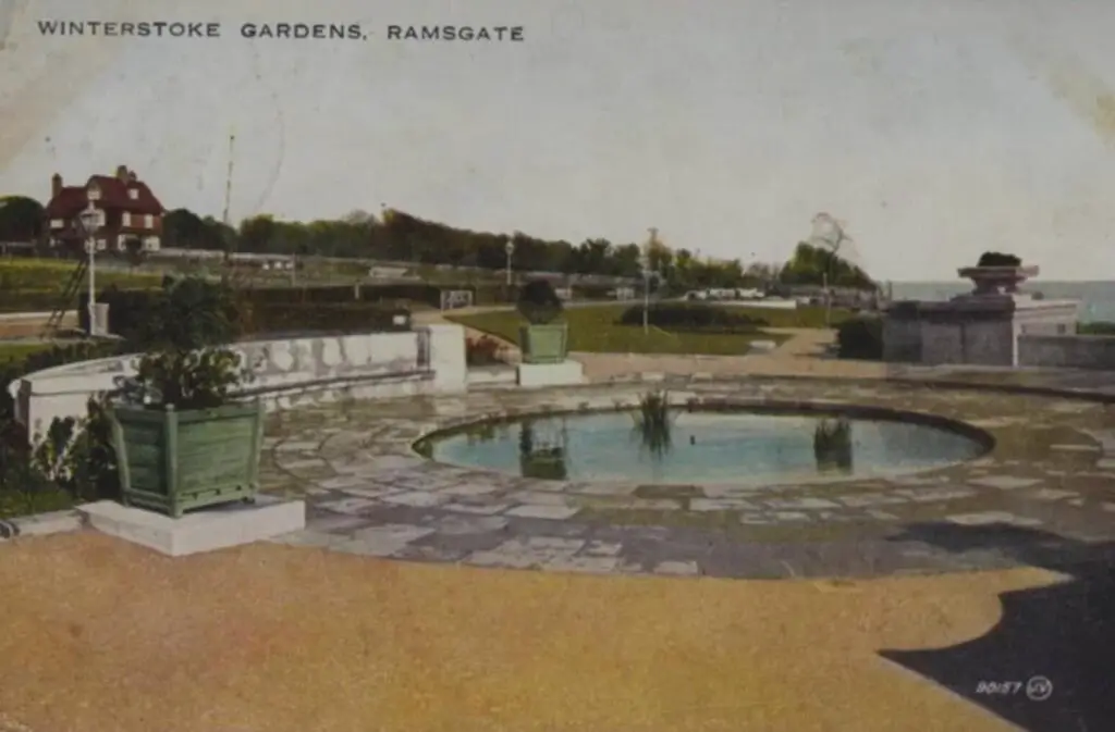 Vintage postcard of the Winterstoke Gardens in Ramsgate, Kent, England