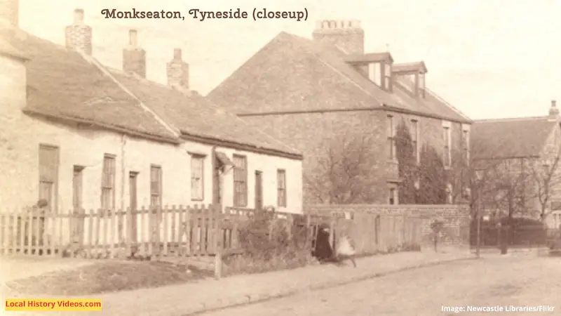 Closeup of an old photo of Monkseaton, North Tyneside, England