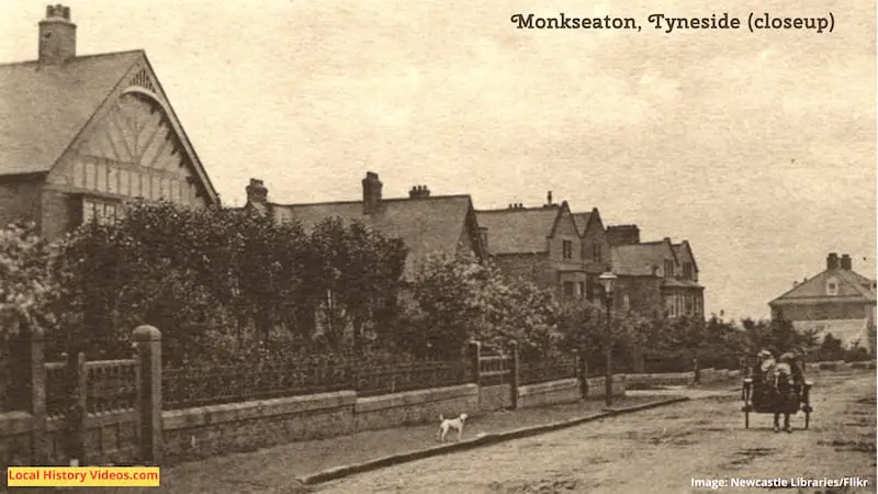 Closeup of an old photo of Monkseaton, Tyneside, England