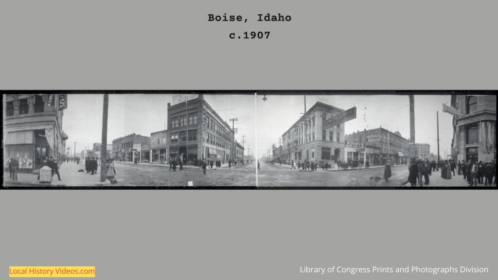 Old photo of Boise Streets, Idaho, taken around 1907