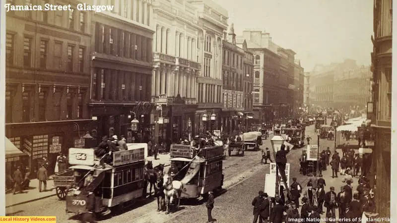 Old photo of Jamaica Street, Glasgow, Scotland