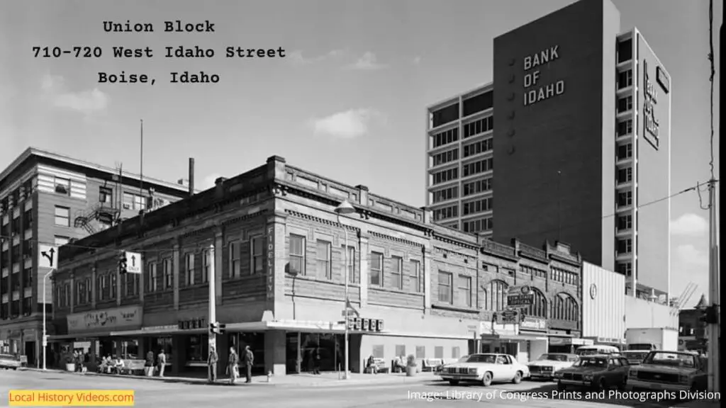 Old photo of Union Block, 710-720 West Idaho Street, Boise, Idaho