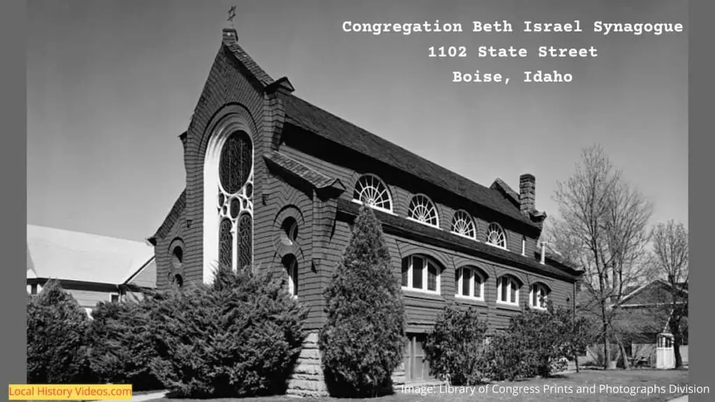 Old photo of the Congregation Beth Israel Synagogue, 1102 State Street, Boise, Idaho