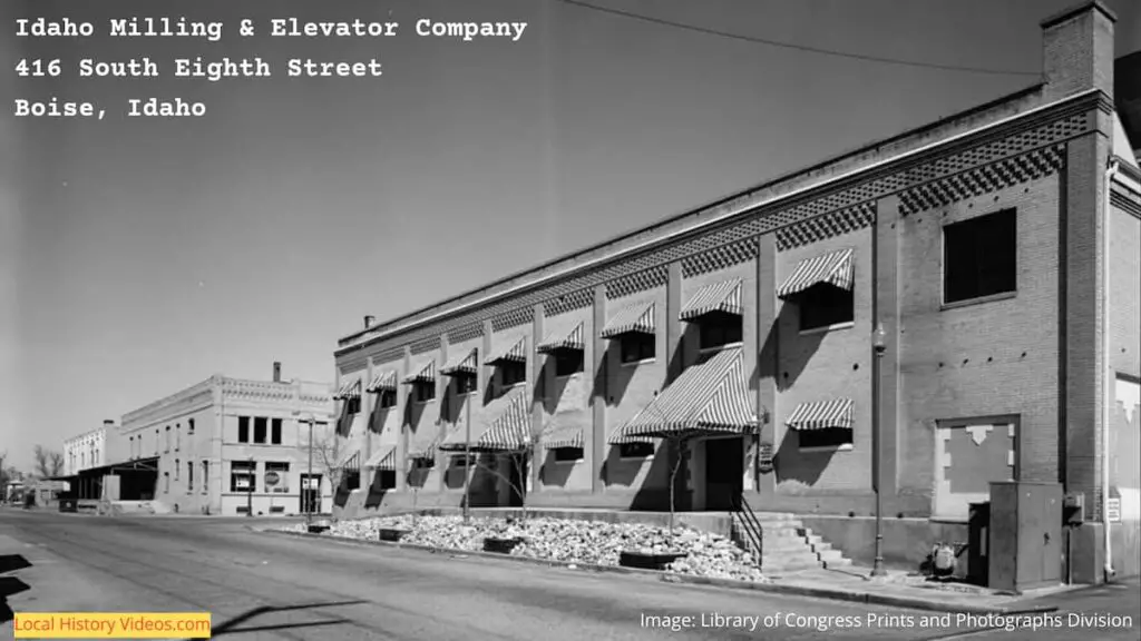 Old photo of the Idaho Milling & Elevator Company, 416 South Eighth Street, Boise, Idaho