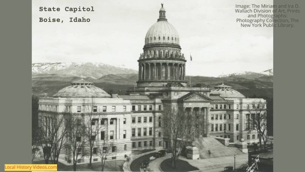 Old photo of the State Capitol in Boise, Idaho