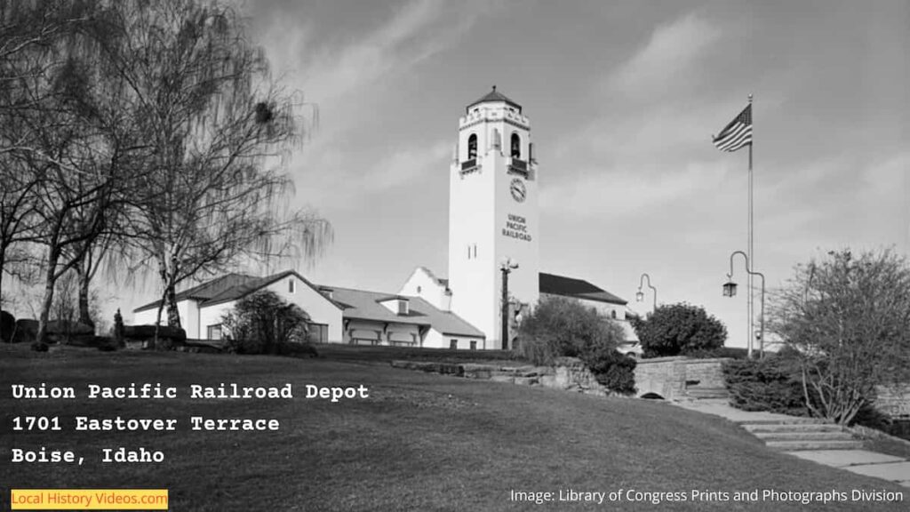 Old photo of the Union Pacific Railroad Depot, 1701 Eastover Terrace, Boise Idaho