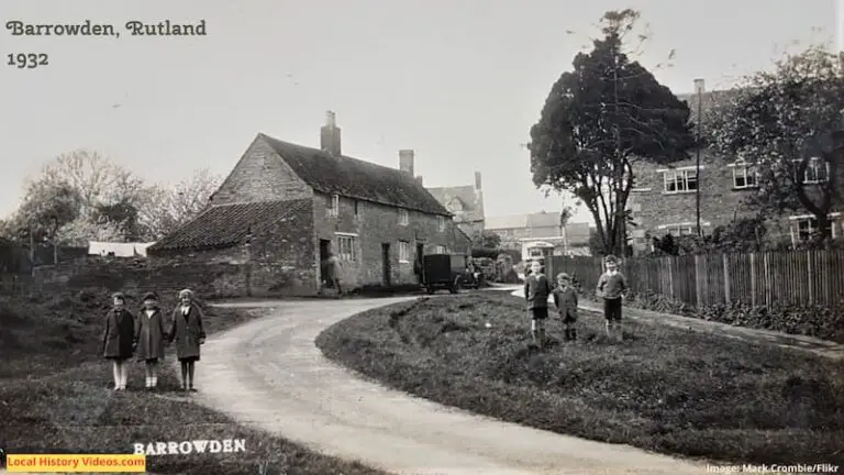 Old photo postcard of Barrowden in Rutland, England, 1932