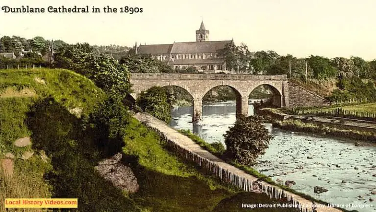 Old photo postcard of Dunblane, Stirling, Scotland