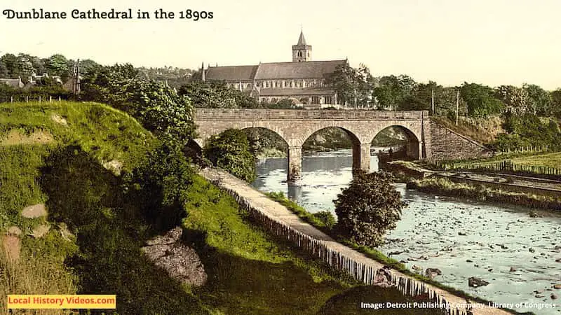 Old photo postcard of Dunblane, Stirling, Scotland