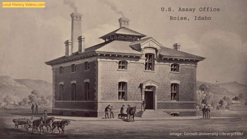 Old picture of the US Assay Office in Boise, Idaho