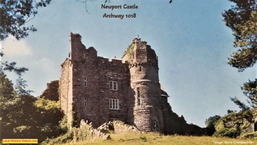 Old Photo Postcard of Newport Castle, Pembrokeshire, Wales