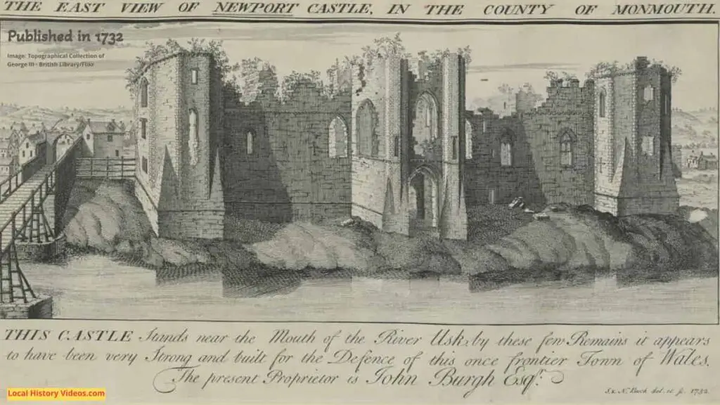 Old Picture of Newport Castle, published in 1732