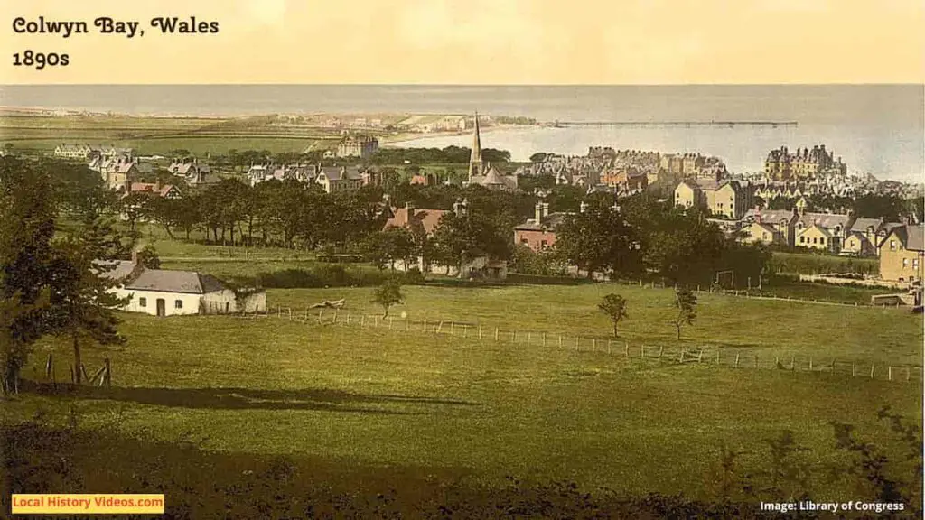 Old photo of Colwyn Bay in the 1890s, Wales