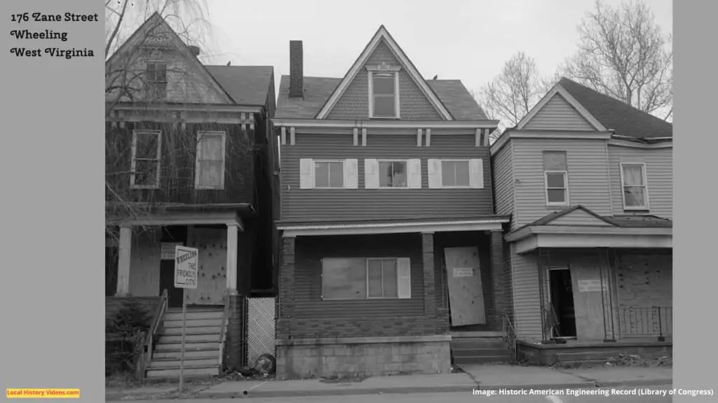 Old photo of the derelict house at 176 Zane Street, Wheeling, West Virginia