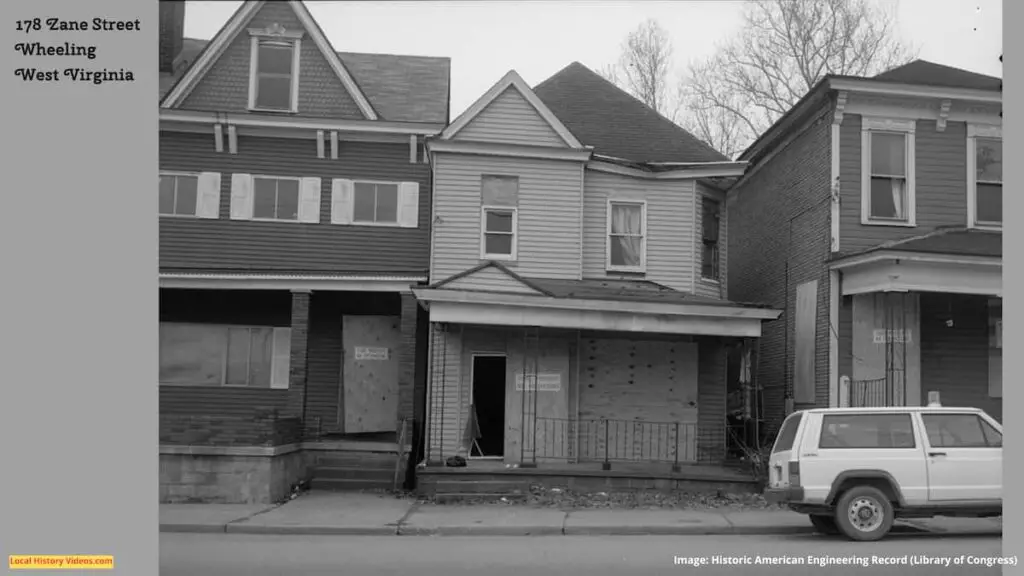 Old photo of the derelict house at 178 Zane Street, Wheeling, West Virginia