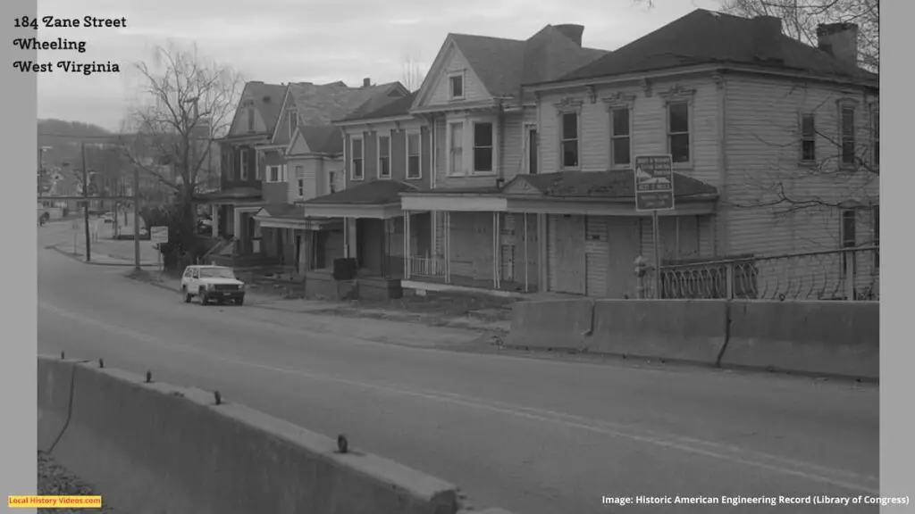Old photo of the empty property at 184 Zane Street, Wheeling, West Virginia