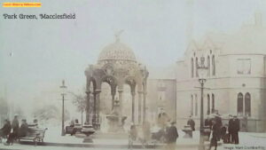 Old photo postcard of Park Green in Macclesfield, Cheshire, England