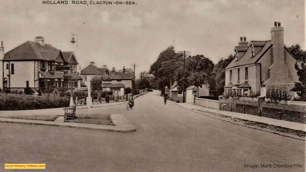 Old photo postcard of Holland Road, Clacton-on-Sea, Essex