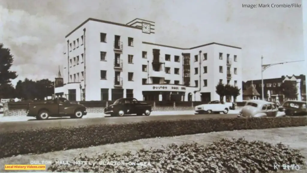 Old photo postcard of Oulton Hall Hotel, Clacton-on-Sea, Essex, published in 1954