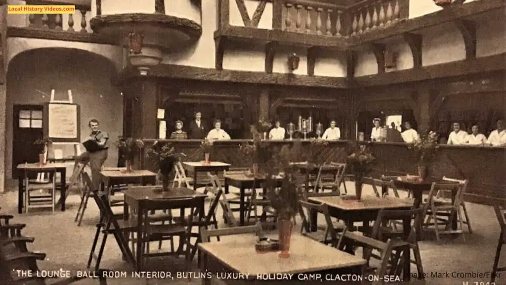 Vintage postcard of the Lounge Ballroom at Butlin's Luxury Holiday Camp, Clacton-on-Sea