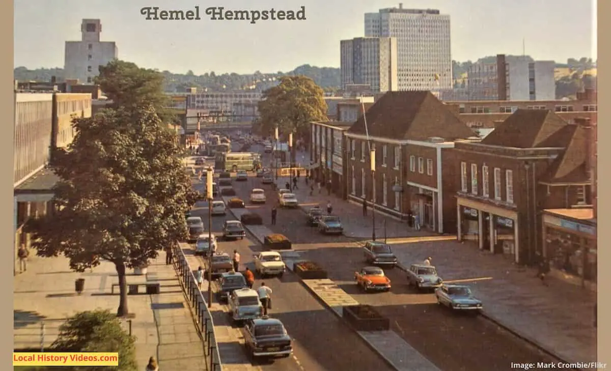 View of Hemel Hempstead on a vintage postcard