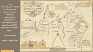 Old property map of Batley, West Yorkshire, England