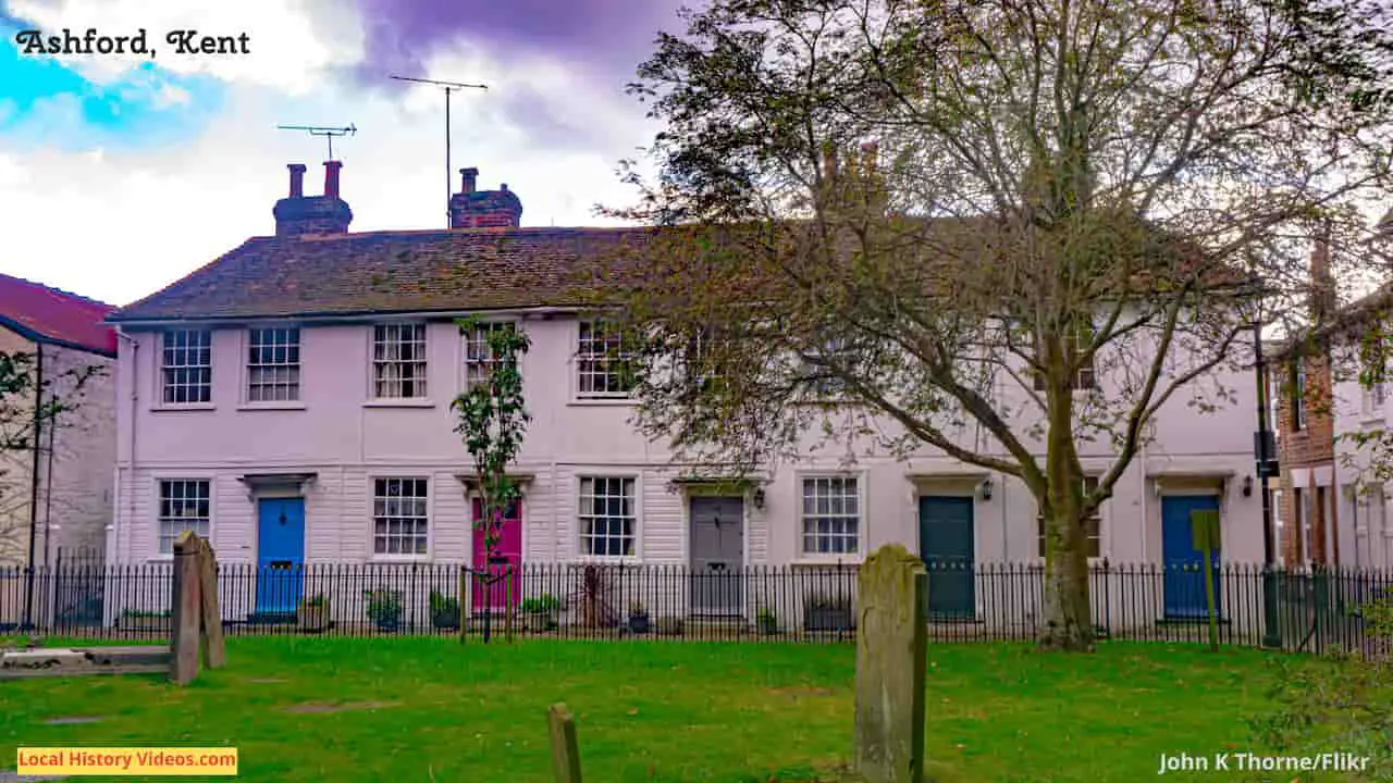 Old cottages at Ashford, Kent, England