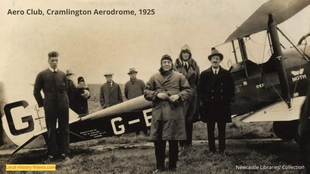 Old photo of Cramlington Aerodrome Club in 1925