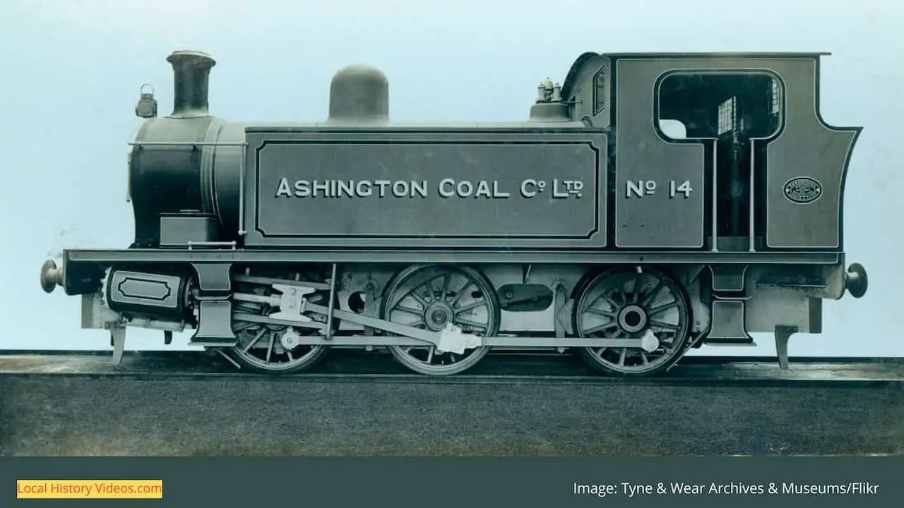 View of a side tank locomotive, one of two ordered by Ashington Coal Company in 1919