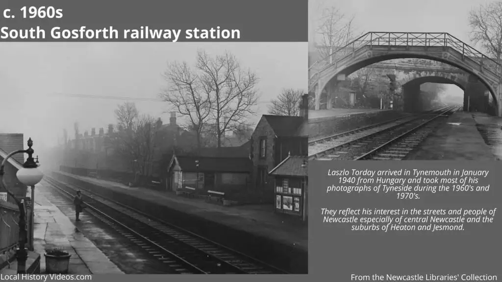 1960s photo of South Gosforth railway station, Newcastle upon Tyne, in the 1960s
