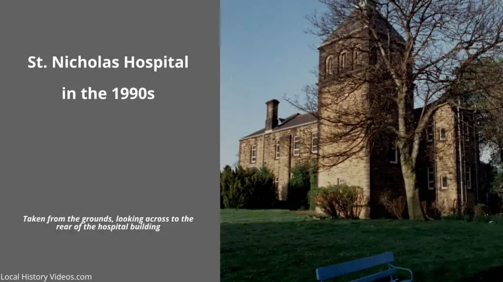 1990s photo of the rear of St Nicholas Hospital, Gosforth, Newcastle upon Tyne