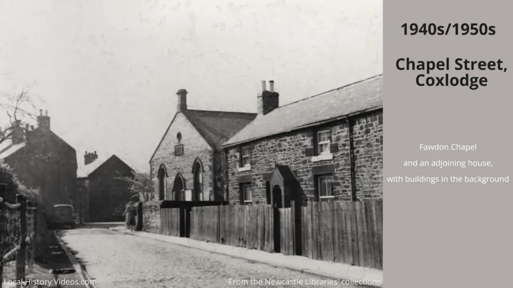 Fawdon Chapel on Chapel Street, Coxlodge, Newcastle upon Tyne, in the 1940s or 50s