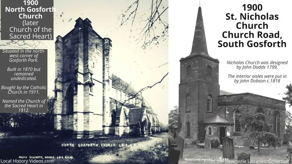 North Gosforth Church and St Nicholas Church, Gosforth, Newcastle upon Tyne, in 1900
