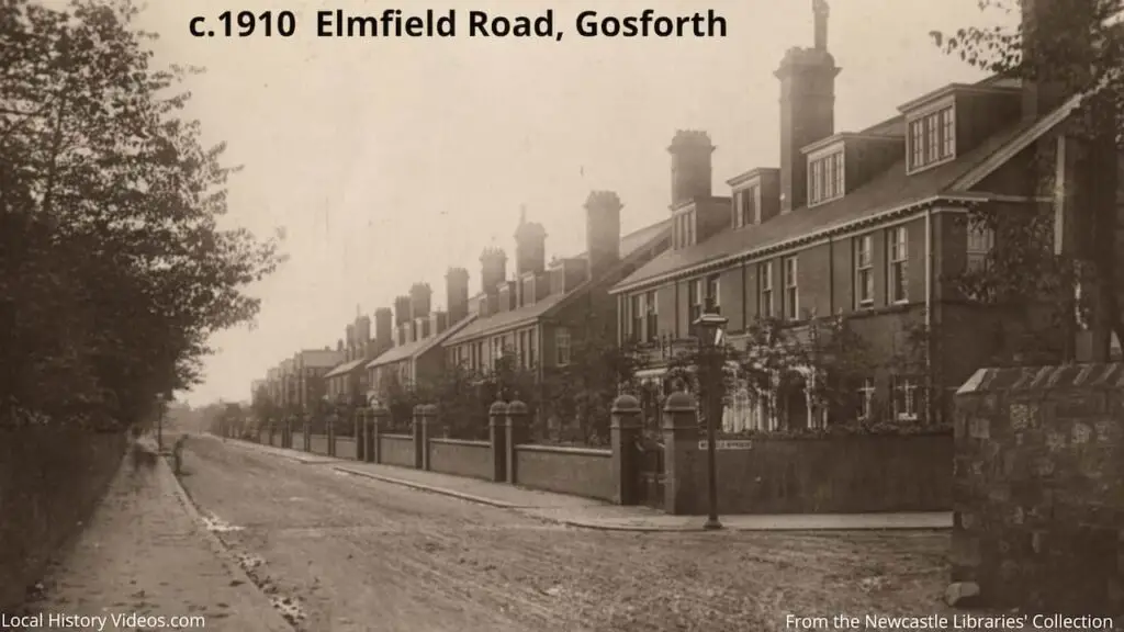 Old photo of Elmfield Road, Gosforth, Newcastle upon Tyne, circa 1910