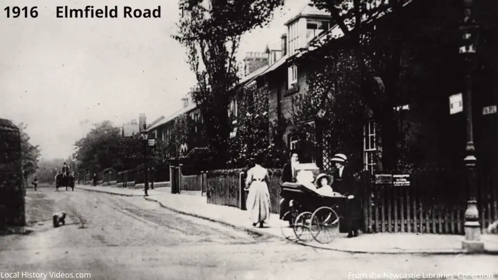 Old photo of Elmfield Road, Newcastle upon Tyne, in 1916