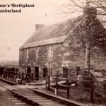 Old photo of George Stephenson's birthplace at Wylam, Northumberland, England, circa 1890