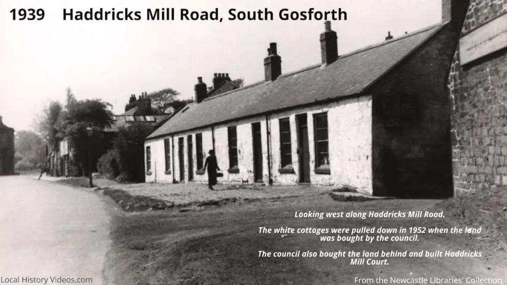 Old photo of Haddricks Mill Road, South Gosforth, in 1939