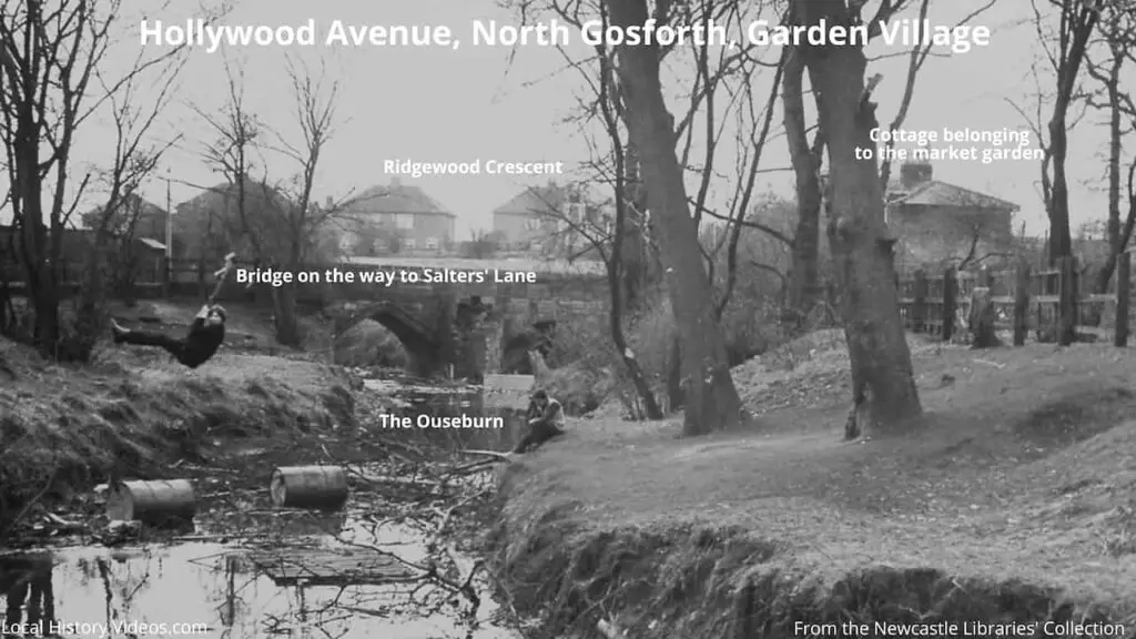 Old photo of Hollywood Avenue in Gosforth Garden Village, Newcastle upon Tyne