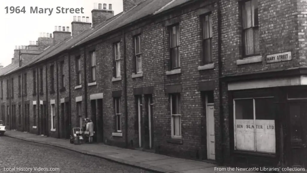 Old photo of Mary Street, Newcastle upon Tyne, in 1964