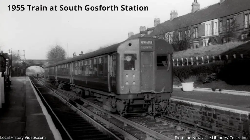 Old photo of South Gosforth Station, Newcastle upon Tyne, in 1955