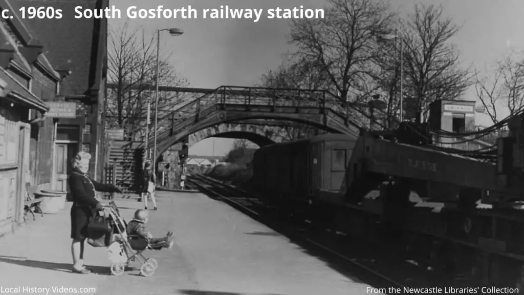 Old photo of South Gosforth railway station, Newcastle upon Tyne, in the 1960s