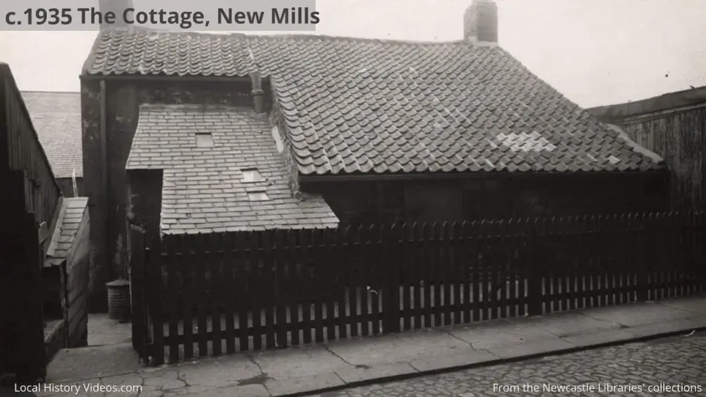 Old photo of The Cottage, New Mills, Newcastle upon Tyne, circa 1935