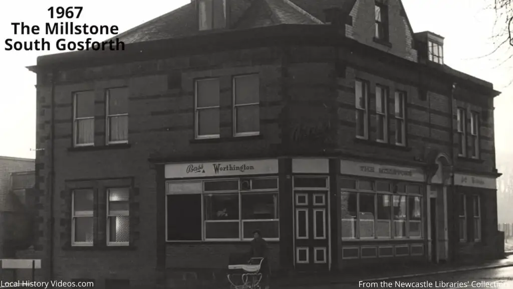 Old photo of The Millstone pub at South Gosforth, Newcastle upon Tyne, in 1967
