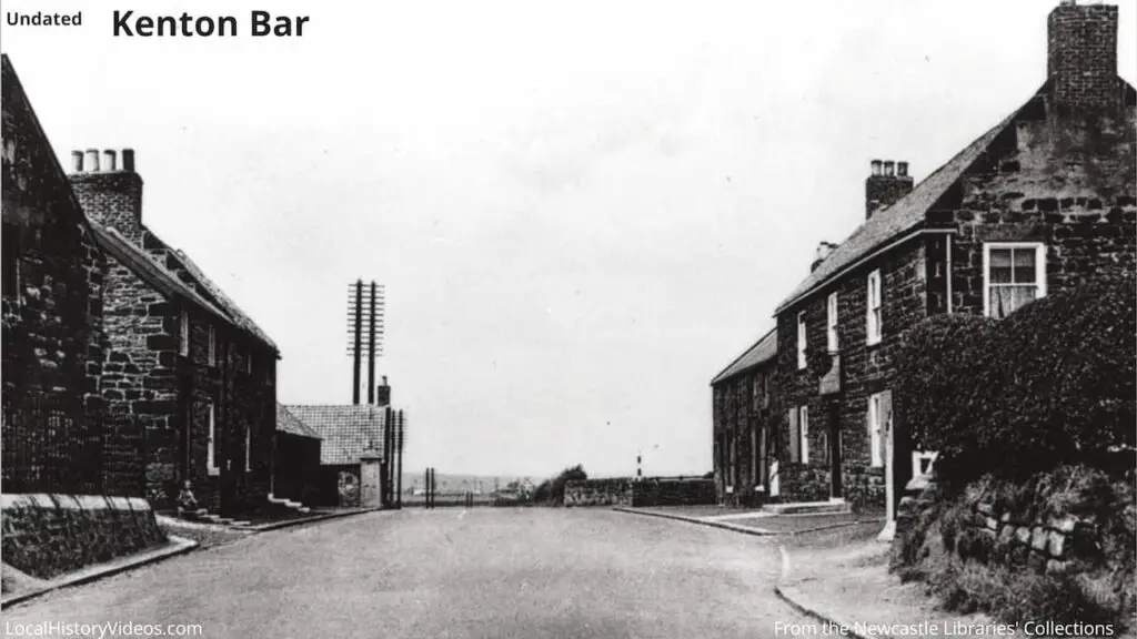 Old photo of homes at Kenton Bar, Newcastle upon Tyne
