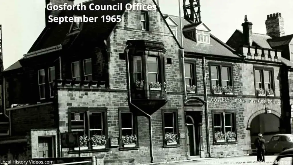 Old photo of the Gosforth Urban District Council offices, Newcastle upon Tyne, in September 1965